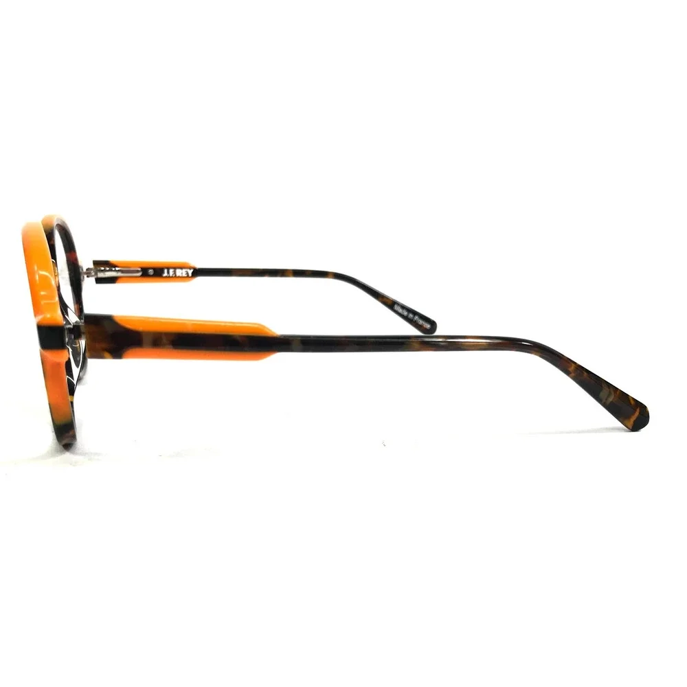 J.F. Rey Eyeglasses Frames JF1529 9960 Tortoise Orange Round Full Rim 54-16-143